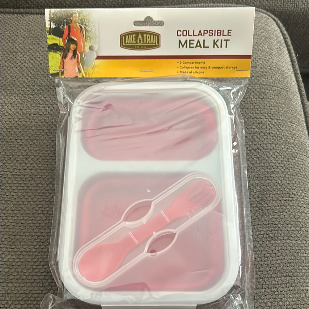 Lake & Trail Collapsible Meal Kit - Pink and White